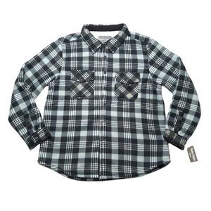 Weather Stoppers by Totes Coat Mens XL Gray Plaid Fleece Sherpa Lined Jacket New